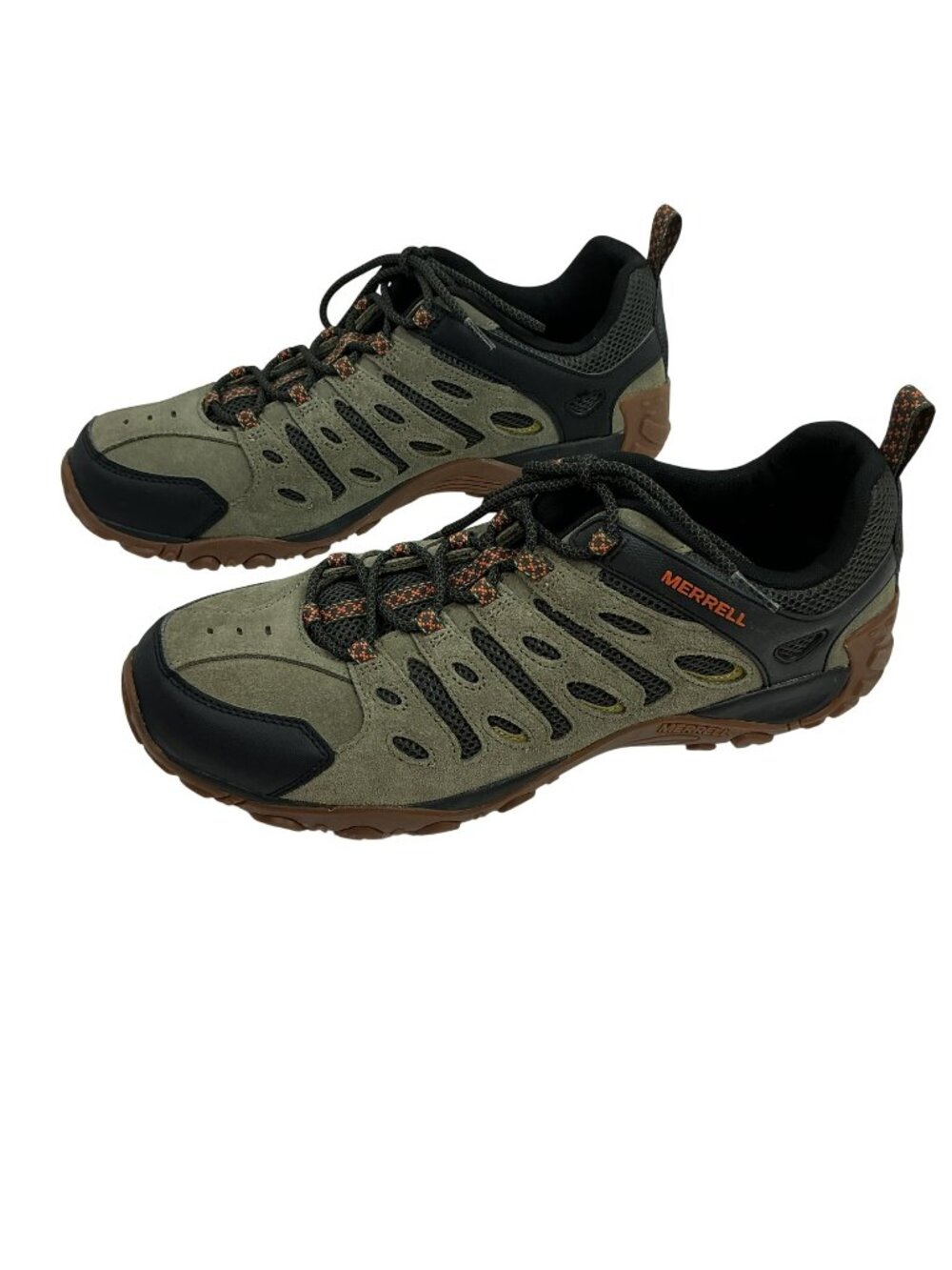 New Merrell Crosslander 2 Suede Leather Hiking Shoes Mens 13 Olive Black